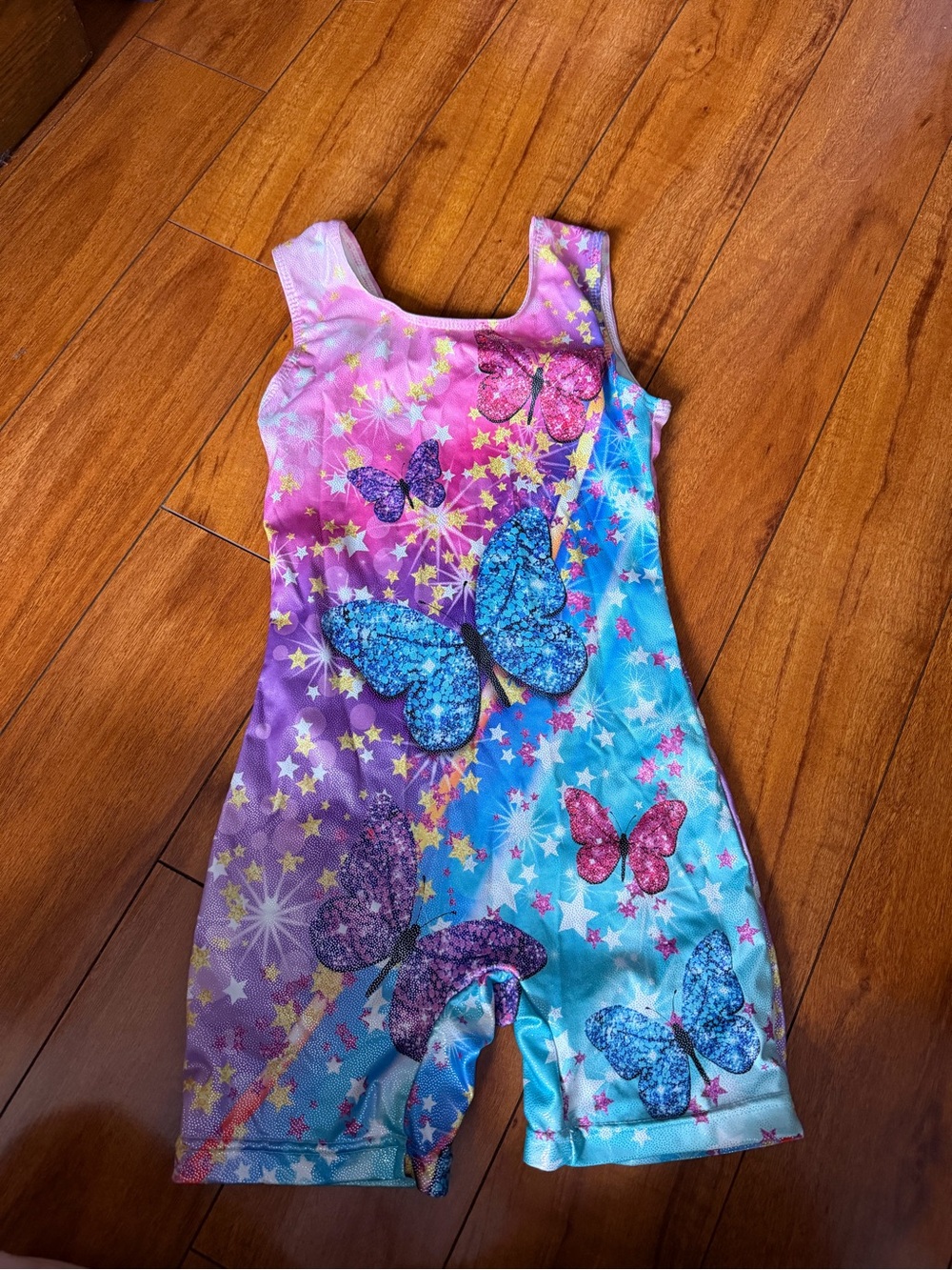 Girls' Multicolor Butterfly One-Piece dance leotard